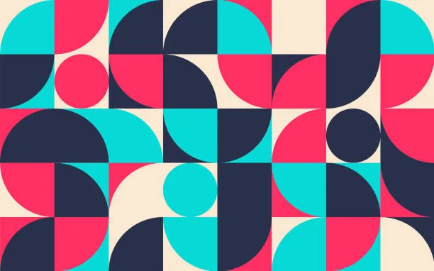 Abstract geometric illustration representing varied active lifestyle patterns with circles and flowing shapes